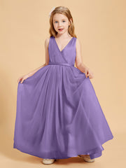 Robes de Demoiselle d'Honneur Junior en Tulle avec Haut en Satin Tahiti