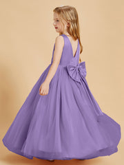 Robes de Demoiselle d'Honneur Junior en Tulle avec Haut en Satin Tahiti