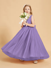Robes de Demoiselle d'Honneur Junior en Tulle avec Haut en Satin Tahiti