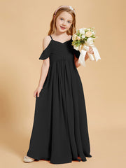 Robes de Demoiselle d'Honneur Junior à Hors de l'Épaule Noir
