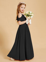 Robes de Demoiselle d'Honneur Junior à Hors de l'Épaule Noir