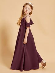 Robes de Demoiselle d'Honneur Junior à Hors de l'Épaule Cabernet