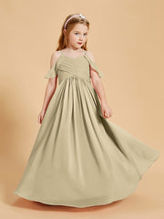 Robes de Demoiselle d'Honneur Junior à Hors de l'Épaule Champagne