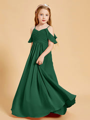 Robes de Demoiselle d'Honneur Junior à Hors de l'Épaule Bleu Marine