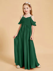 Robes de Demoiselle d'Honneur Junior à Hors de l'Épaule Bleu Marine