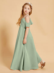 Robes de Demoiselle d'Honneur Junior à Hors de l'Épaule Bleu Poudré