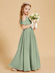 Robes de Demoiselle d'Honneur Junior à Hors de l'Épaule Bleu Poudré