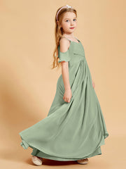 Robes de Demoiselle d'Honneur Junior à Hors de l'Épaule Bleu Poudré
