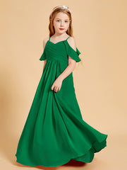 Robes de Demoiselle d'Honneur Junior à Hors de l'Épaule Emeraude