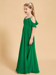 Robes de Demoiselle d'Honneur Junior à Hors de l'Épaule Emeraude