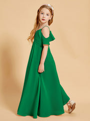 Robes de Demoiselle d'Honneur Junior à Hors de l'Épaule Emeraude