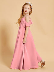 Robes de Demoiselle d'Honneur Junior à Hors de l'Épaule Flamant