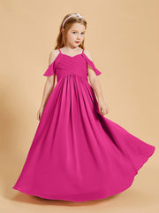 Robes de Demoiselle d'Honneur Junior à Hors de l'Épaule Fuchsia