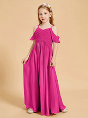 Robes de Demoiselle d'Honneur Junior à Hors de l'Épaule Fuchsia