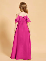 Robes de Demoiselle d'Honneur Junior à Hors de l'Épaule Fuchsia