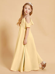 Robes de Demoiselle d'Honneur Junior à Hors de l'Épaule Or