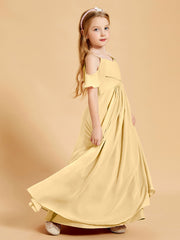 Robes de Demoiselle d'Honneur Junior à Hors de l'Épaule Or