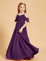 Robes de Demoiselle d'Honneur Junior à Hors de l'Épaule Raisin