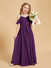 Robes de Demoiselle d'Honneur Junior à Hors de l'Épaule Raisin
