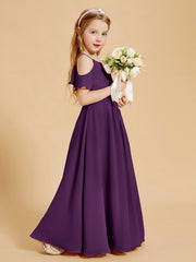 Robes de Demoiselle d'Honneur Junior à Hors de l'Épaule Raisin