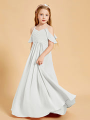 Robes de Demoiselle d'Honneur Junior à Hors de l'Épaule Ivoire
