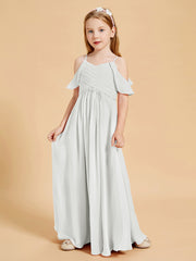 Robes de Demoiselle d'Honneur Junior à Hors de l'Épaule Ivoire