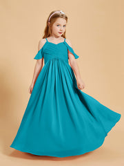 Robes de Demoiselle d'Honneur Junior à Hors de l'Épaule Jade