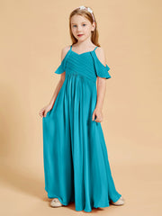 Robes de Demoiselle d'Honneur Junior à Hors de l'Épaule Jade