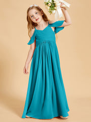 Robes de Demoiselle d'Honneur Junior à Hors de l'Épaule Jade