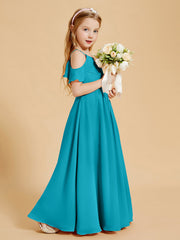 Robes de Demoiselle d'Honneur Junior à Hors de l'Épaule Jade
