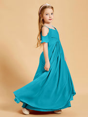 Robes de Demoiselle d'Honneur Junior à Hors de l'Épaule Jade