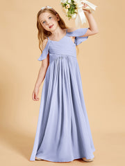 Robes de Demoiselle d'Honneur Junior à Hors de l'Épaule Lavande