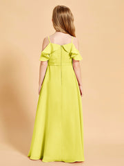 Robes de Demoiselle d'Honneur Junior à Hors de l'Épaule Citron