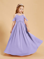 Robes de Demoiselle d'Honneur Junior à Hors de l'Épaule Lilas