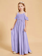 Robes de Demoiselle d'Honneur Junior à Hors de l'Épaule Lilas