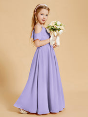 Robes de Demoiselle d'Honneur Junior à Hors de l'Épaule Lilas
