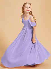 Robes de Demoiselle d'Honneur Junior à Hors de l'Épaule Lilas