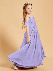 Robes de Demoiselle d'Honneur Junior à Hors de l'Épaule Lilas