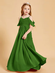 Robes de Demoiselle d'Honneur Junior à Hors de l'Épaule Mousse