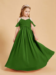 Robes de Demoiselle d'Honneur Junior à Hors de l'Épaule Mousse