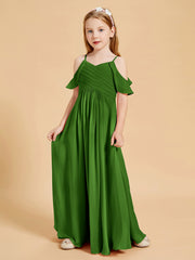 Robes de Demoiselle d'Honneur Junior à Hors de l'Épaule Mousse