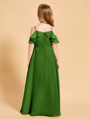 Robes de Demoiselle d'Honneur Junior à Hors de l'Épaule Mousse