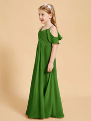 Robes de Demoiselle d'Honneur Junior à Hors de l'Épaule Mousse