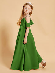 Robes de Demoiselle d'Honneur Junior à Hors de l'Épaule Mousse