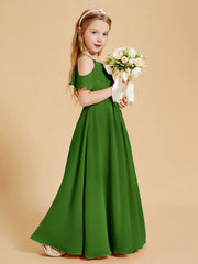 Robes de Demoiselle d'Honneur Junior à Hors de l'Épaule Mousse
