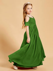 Robes de Demoiselle d'Honneur Junior à Hors de l'Épaule Mousse