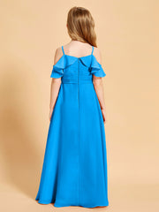 Robes de Demoiselle d'Honneur Junior à Hors de l'Épaule Bleu Océan