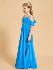 Robes de Demoiselle d'Honneur Junior à Hors de l'Épaule Bleu Océan