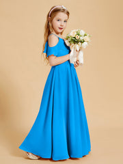 Robes de Demoiselle d'Honneur Junior à Hors de l'Épaule Bleu Océan