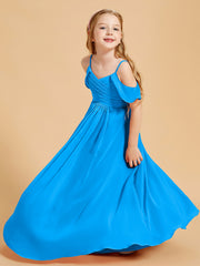 Robes de Demoiselle d'Honneur Junior à Hors de l'Épaule Bleu Océan